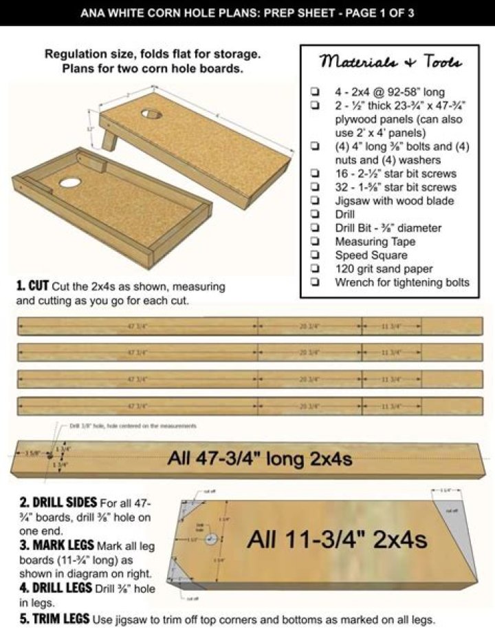 Free Cornhole Plans PDF – Easy-to-Print Game Setup Guide