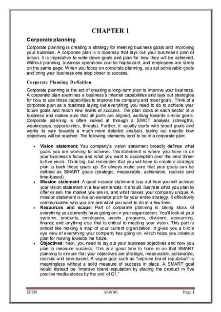 Corporate Planning PDF: Master Strategic Business Forecasting