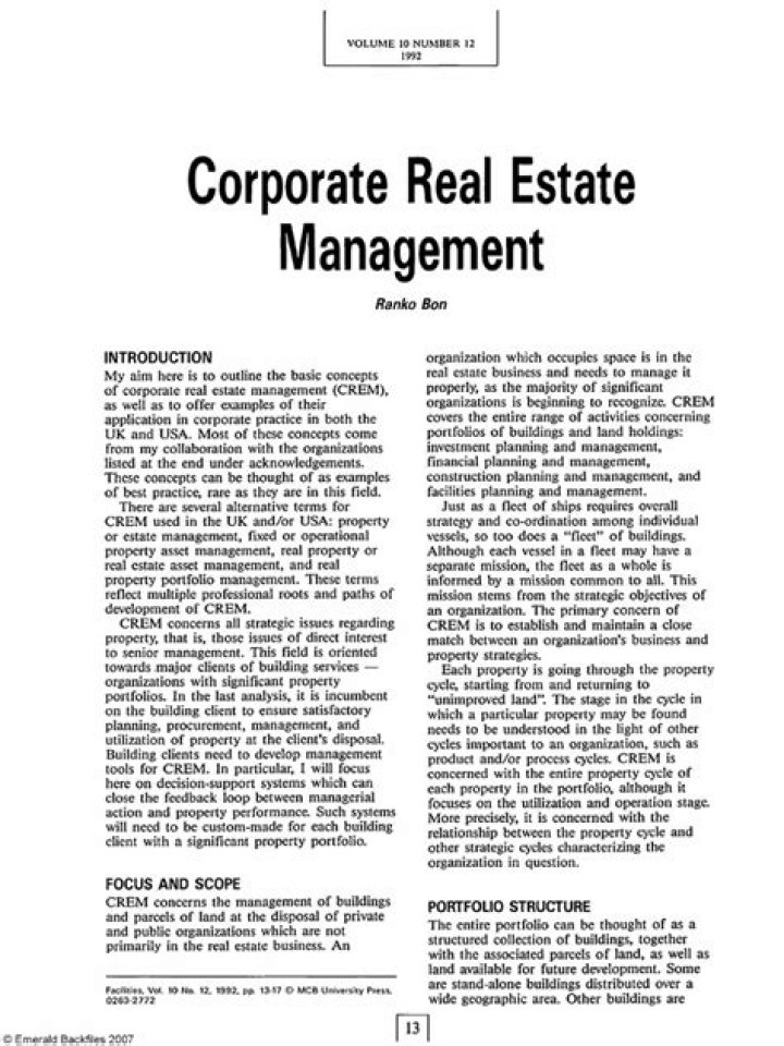 Corporate Real Estate Management PDF: Optimize Office Spaces & Cut Costs
