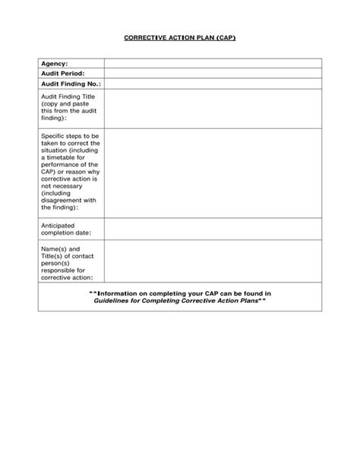 Corrective Action Plan Example PDF: Step-by-Step Template for Success
