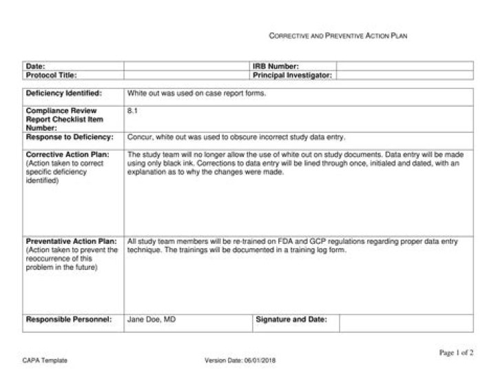 Download Free Corrective Action Plan Template PDF for Effective Issue Resolution
