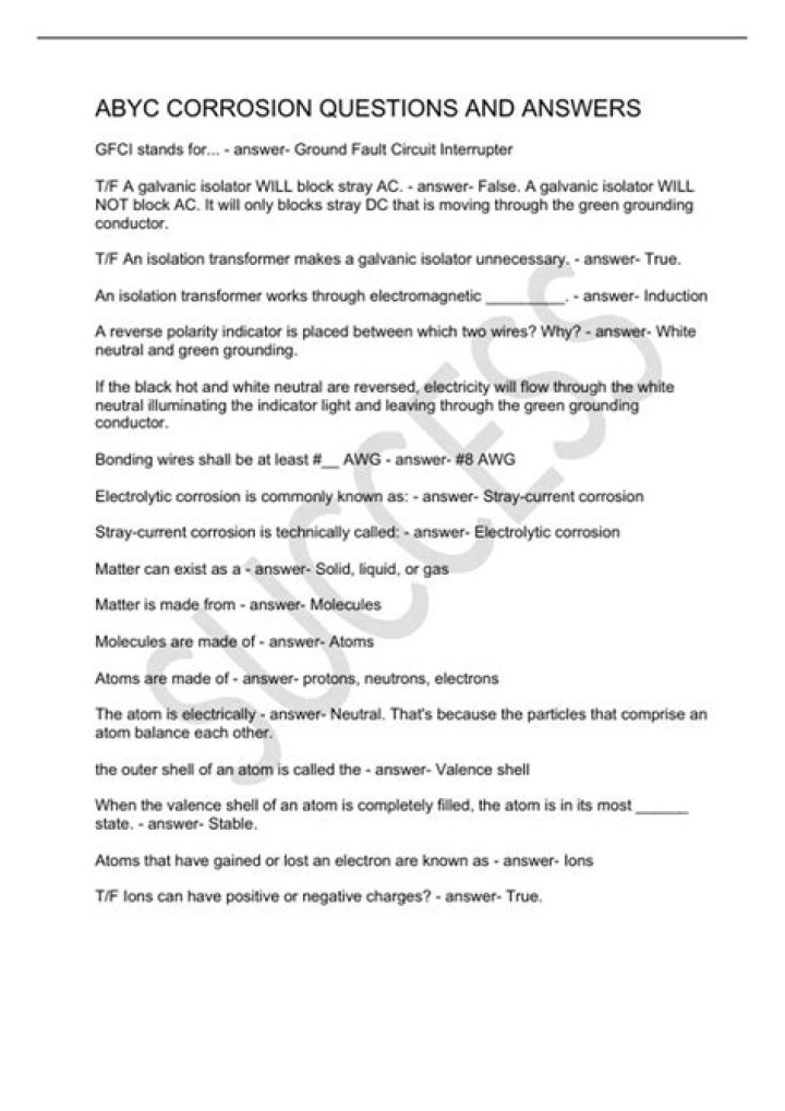 Corrosion Questions & Answers PDF: Expert Answers to Common Issues