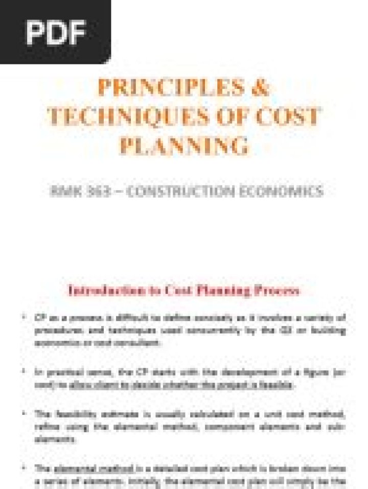 Master Cost Planning Techniques: Expert PDF Guide for Budget Success
