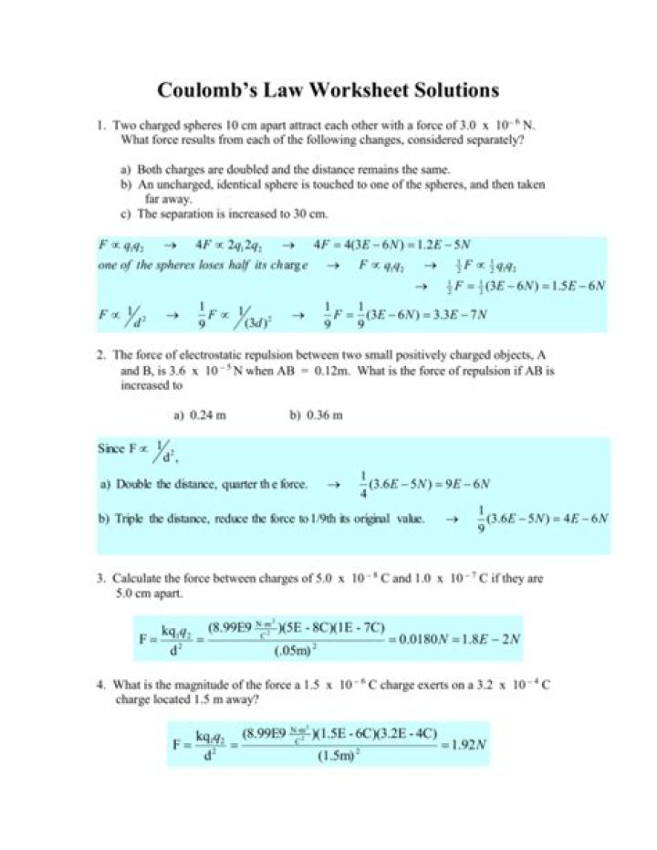 Coulomb's Law Questions & Answers PDF: Complete Study Guide