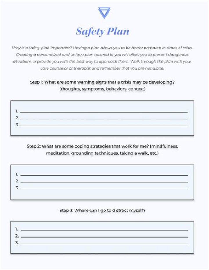 Essential Counseling Safety Plan PDF for Mental Health Safety