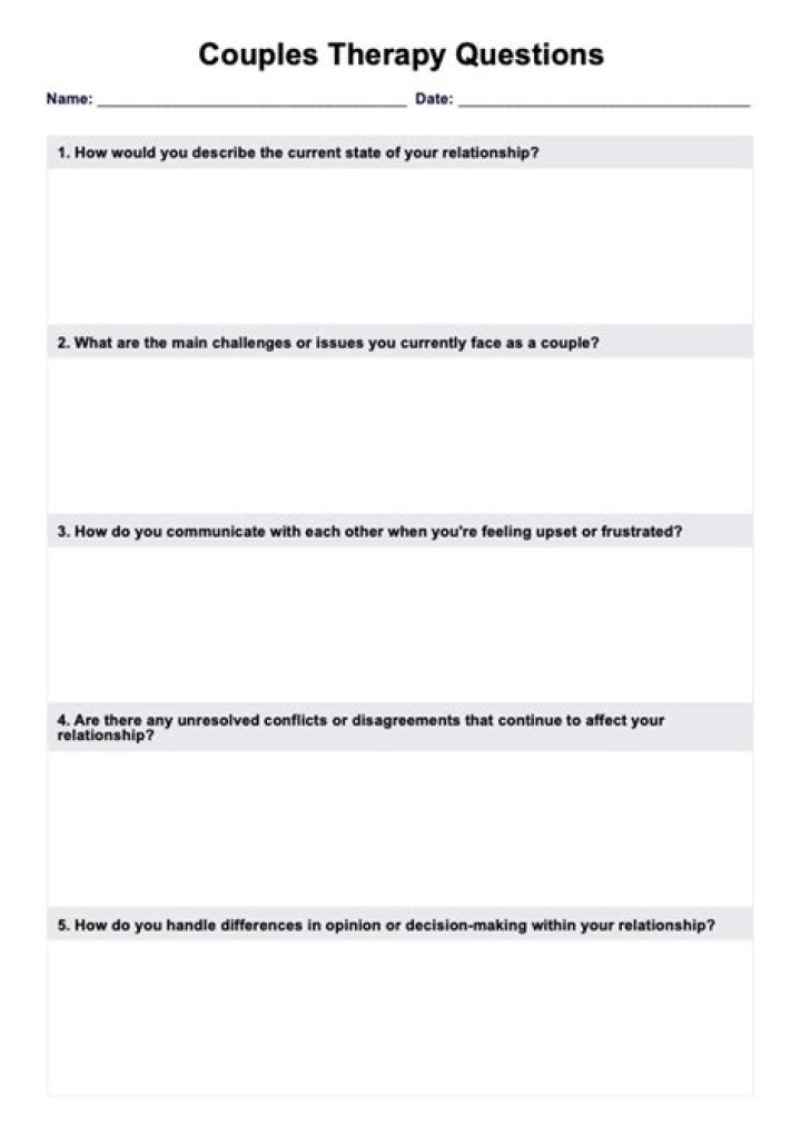 Couples Therapy Questions PDF: Essential Discussion Tools for Relationship Growth