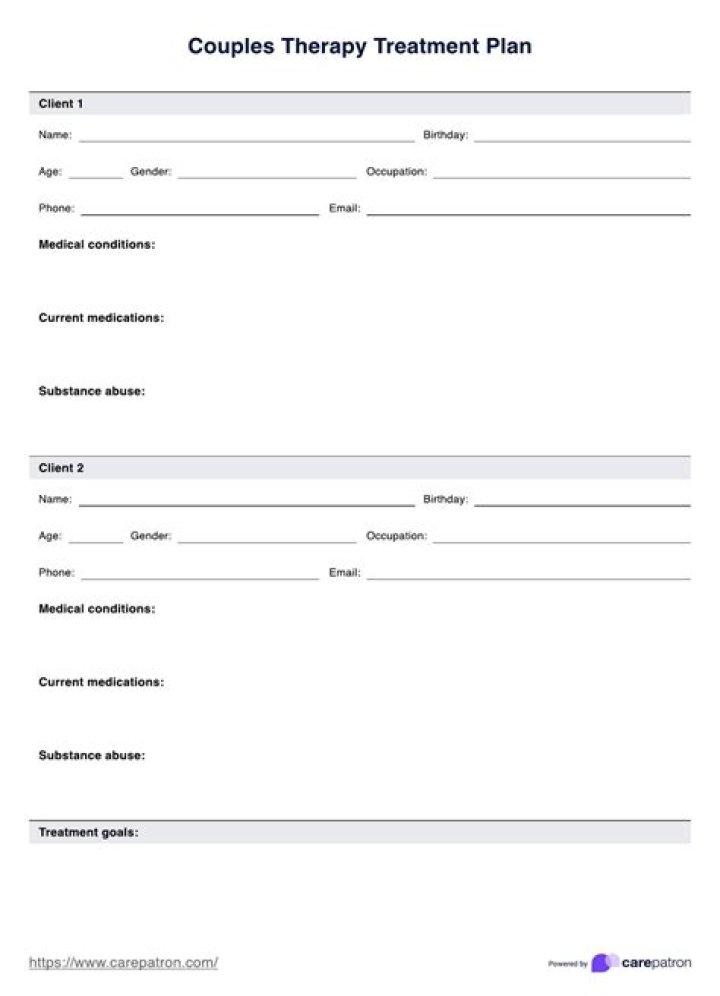 Couples Therapy Treatment Plan PDF: Step-by-Step Guide