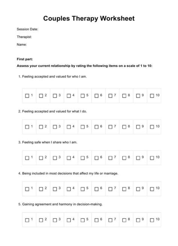Free Couples Worksheets PDF for Deeper Connection
