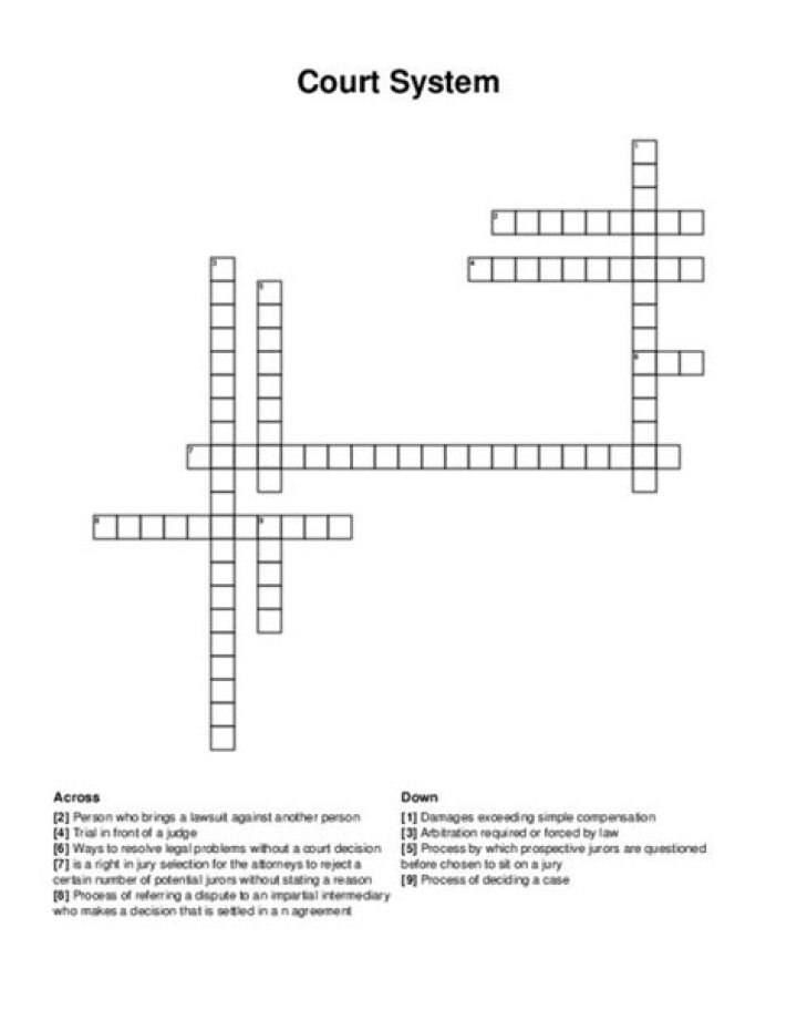 Court Systems and Structures Crossword Answer Key PDF – Solve Now