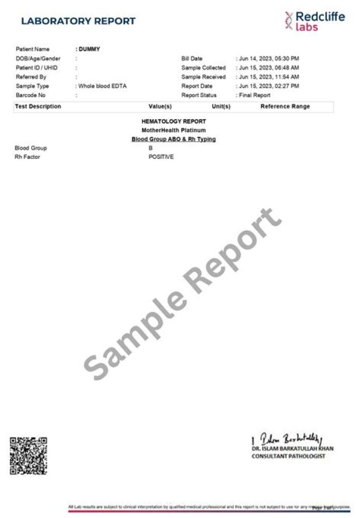 Free COVID Test Report Sample PDF Download
