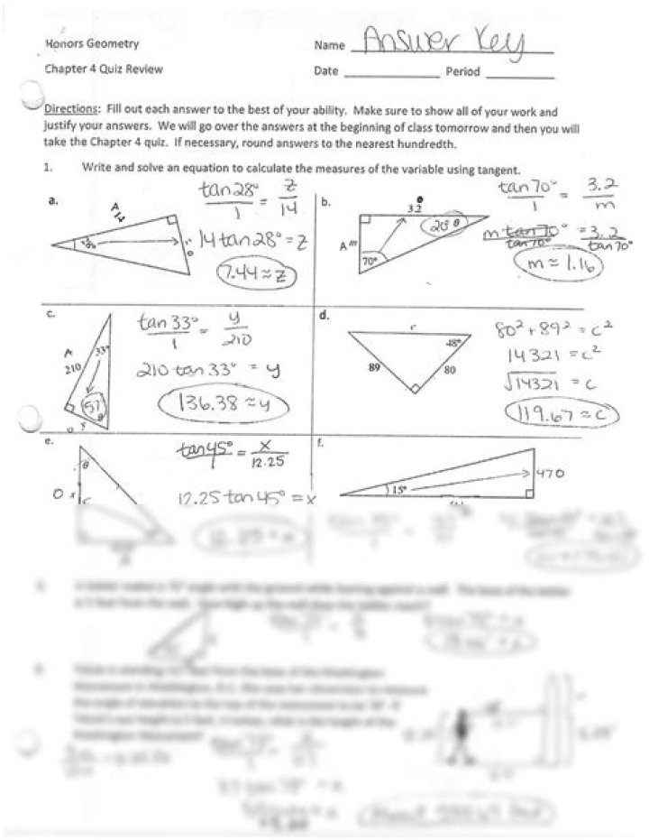 CPM Geometry Chapter 6 Answers PDF – Complete Problem Solutions