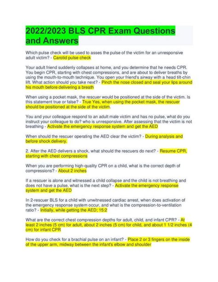 CPR Exam Questions and Answers PDF: Essential Study Guide