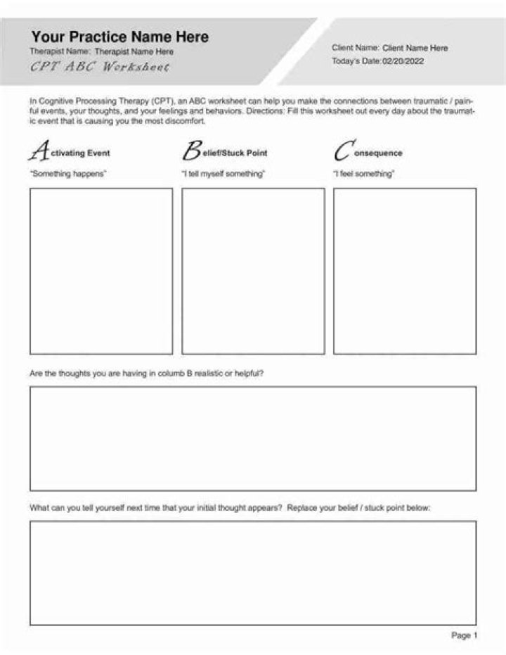 CPT ABC Worksheet PDF: Download Free Standard Form 4 Template