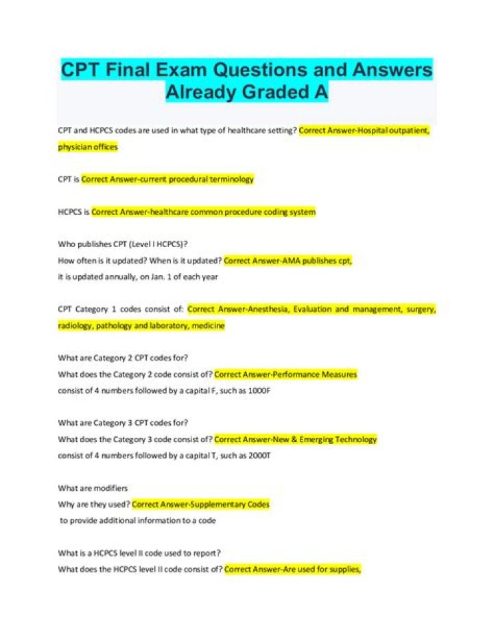 Cpt Medical Coding Questions & Answers PDF – Master Billing with Confidence