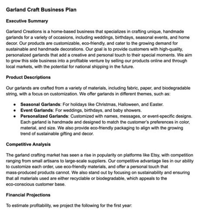 Craft Business Plan PDF: Ready-Made Template for Craft Entrepreneurs