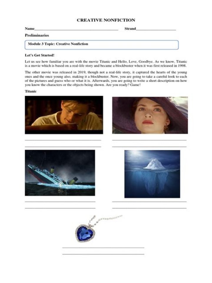 Creative Nonfiction Activity Sheets PDF for Writers & Students