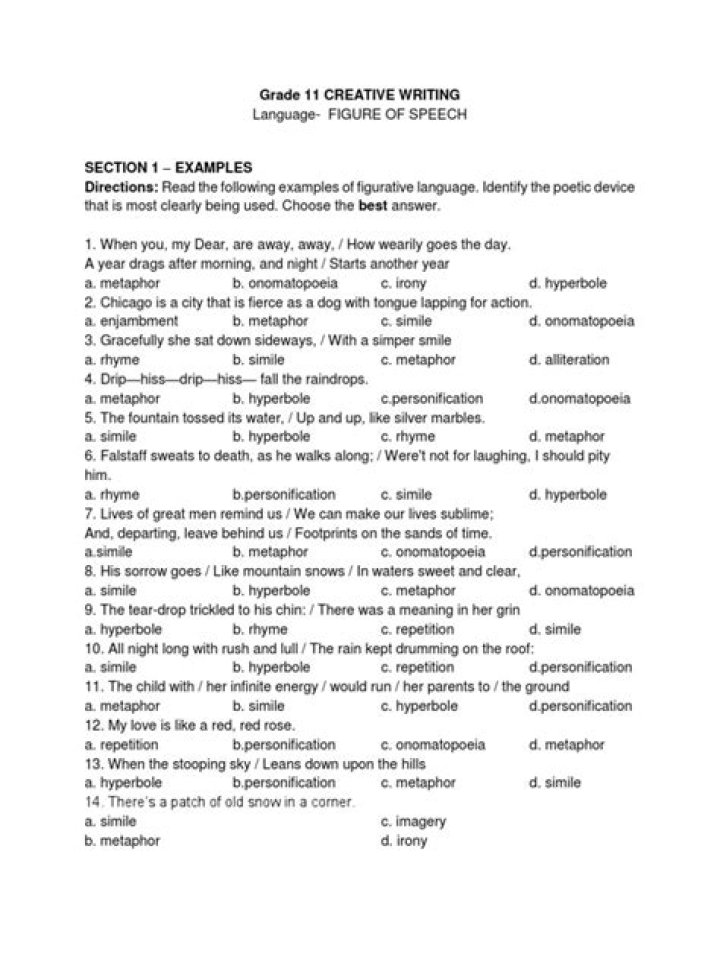 Free Creative Writing Test PDF | Evaluate Your Writing Skills