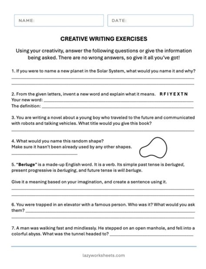Download Free Creative Writing Worksheets PDF – Instant Writing Practice