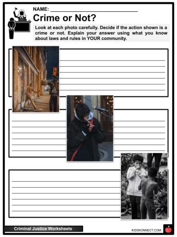 Free Criminal Justice Worksheets PDF for Students & Professionals
