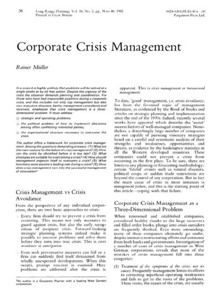 Crisis Management PDF: Essential Guide for Effective Crisis Response
