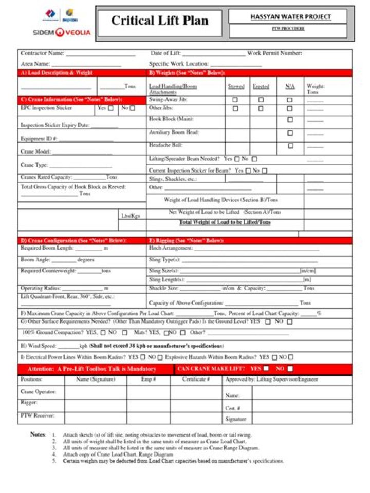 Critical Lifting Plan PDF: Safety & Compliance Guide