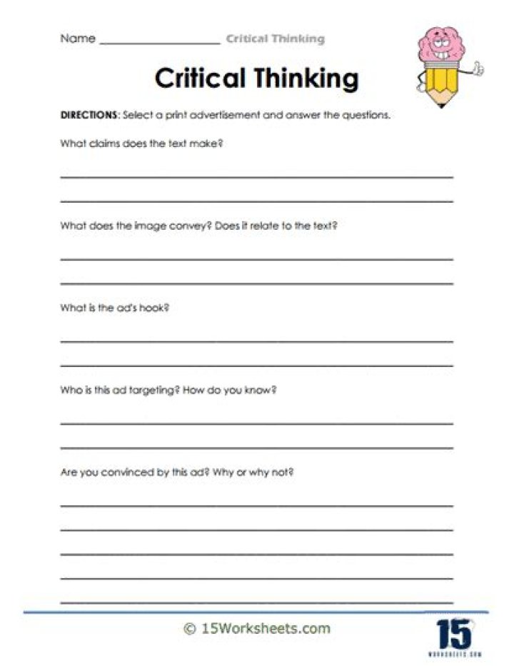 Critical Thinking Worksheets for Kindergarten PDF – Free Printable