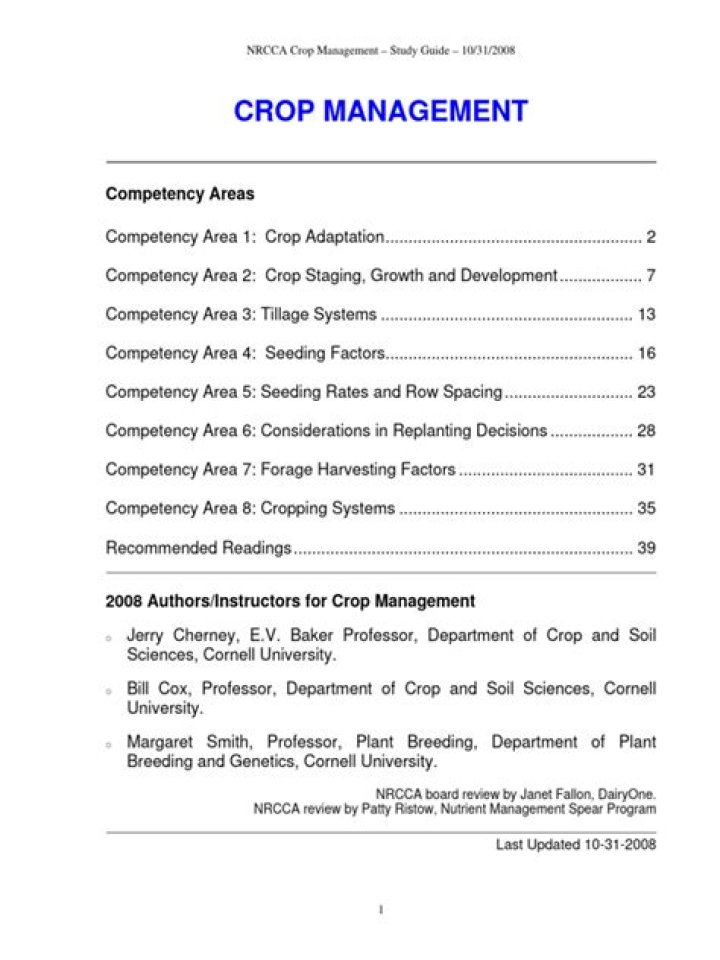 Comprehensive Crop Management PDF Guide