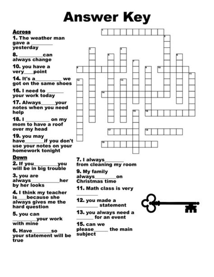 Download Free Crossword Puzzles with Answers PDF