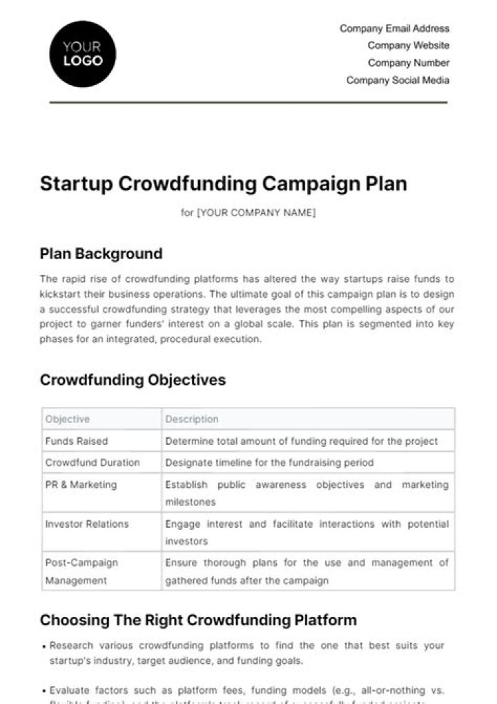 Crowdfunding Business Plan PDF: Create a Winning Funding Strategy