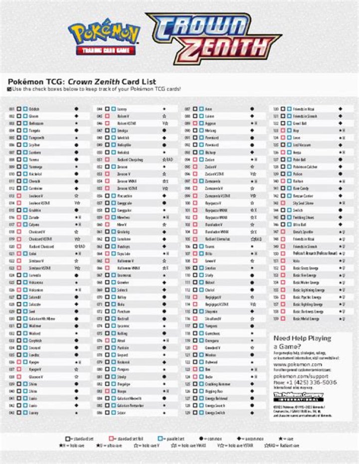 Crown Zenith Card List PDF – Ultimate Guide & Download