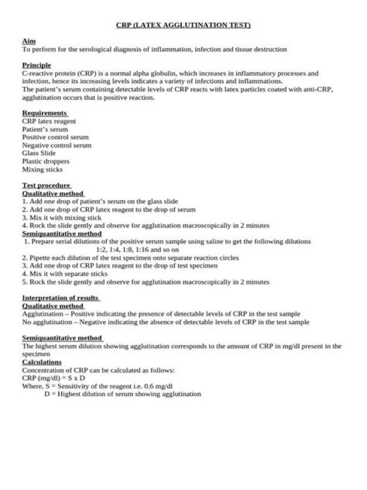 CRP Test PDF: How to Order, Understand, and Interpret Results