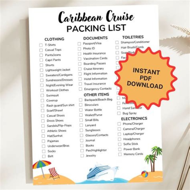 Royal Caribbean Cruise Packing List PDF – Easy Checklist for a Stress-Free Vacation