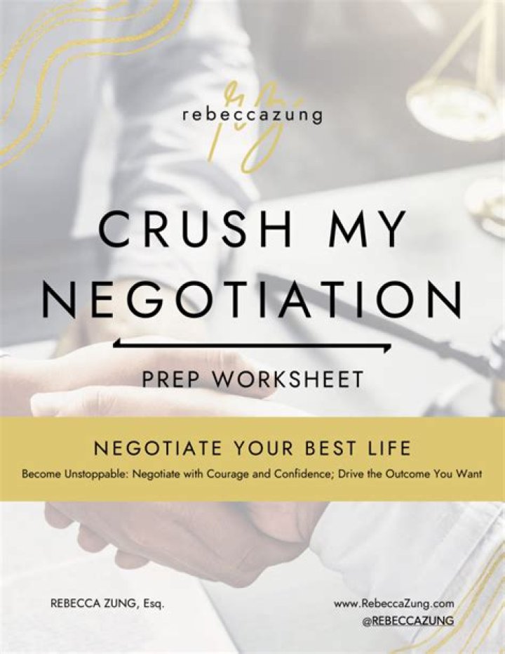 Crush Your Next Negotiation with This Proven Worksheet PDF