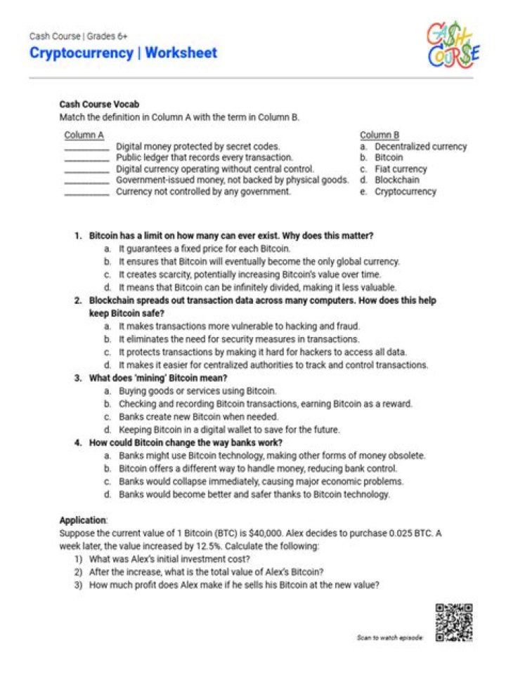 Free Cryptocurrency Worksheet PDF for Smart Investors
