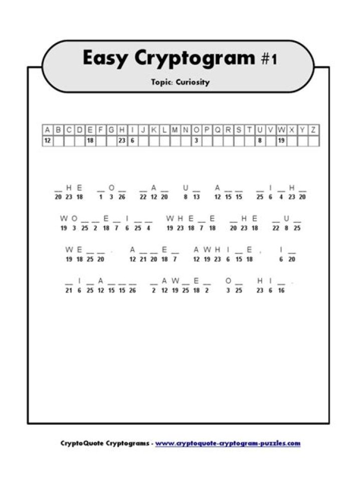 Cryptogram Puzzles with Answers PDF – Solve & Learn