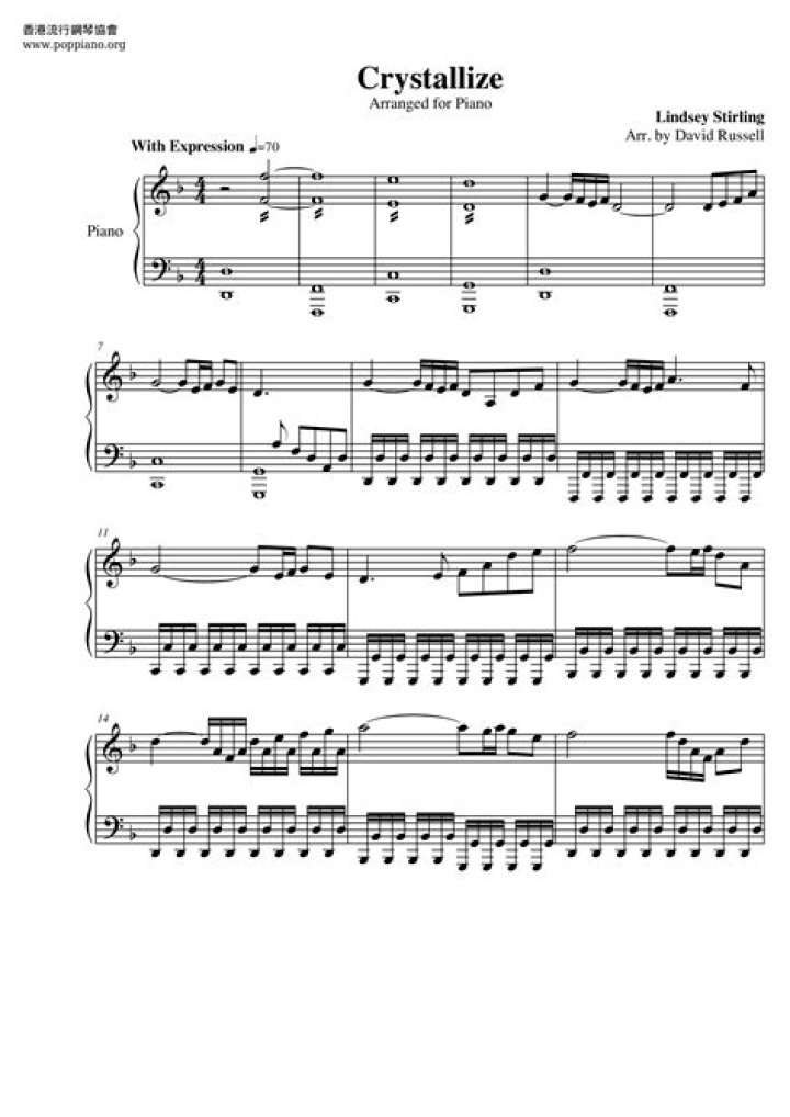 Crystallize Sheet Music PDF: Instant Access to High-Quality Scores