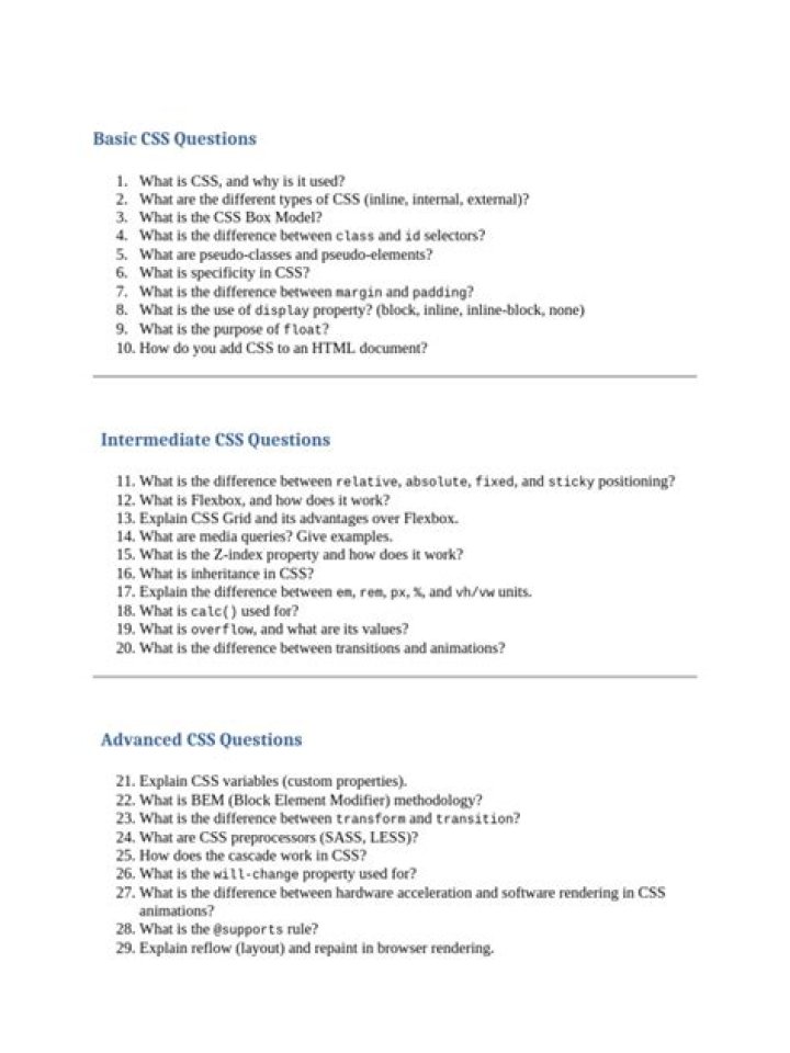 CSS Questions and Answers PDF: Expert Guide to Styling Fundamentals