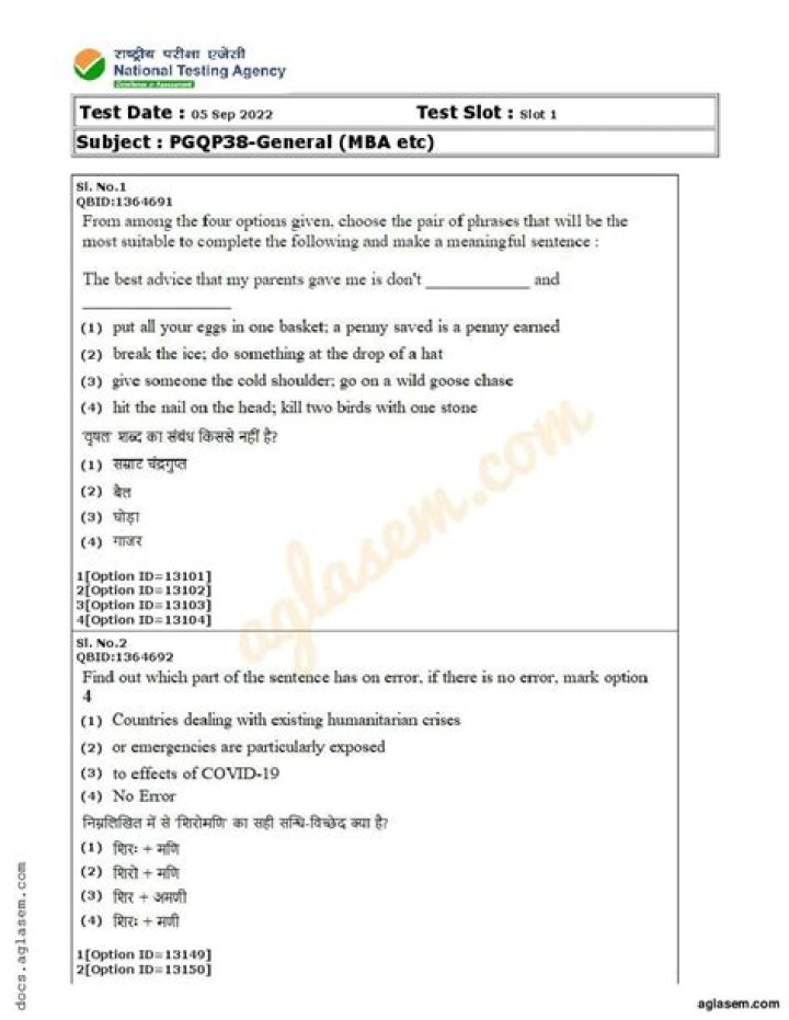 Cuet PG 2025 Question Paper PDF: Download Latest Exam Papers