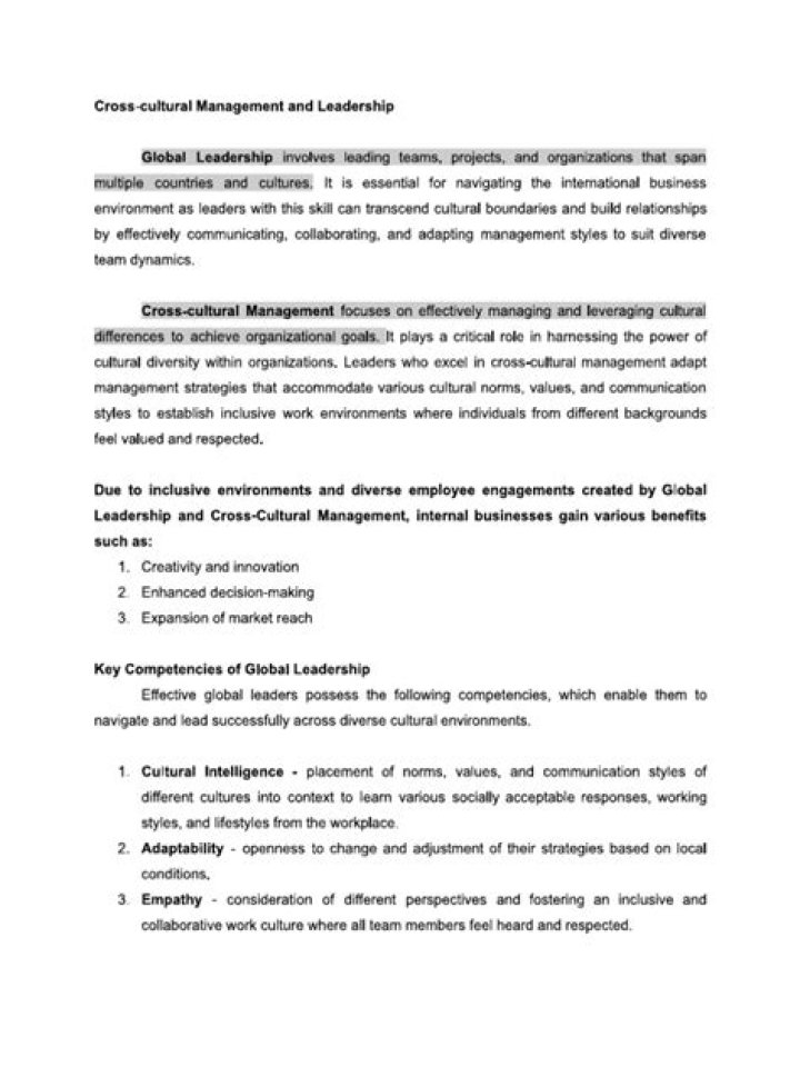 Essential Guide to Cultural Management PDF for Leaders
