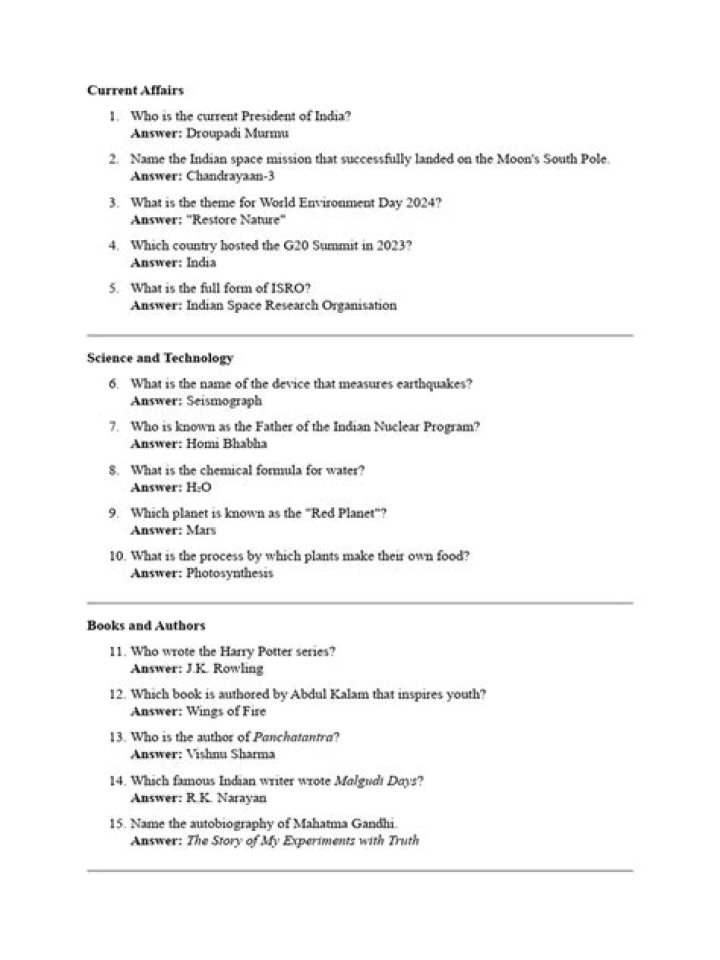 Current Affairs Questions & Answers PDF – Best Study Resource