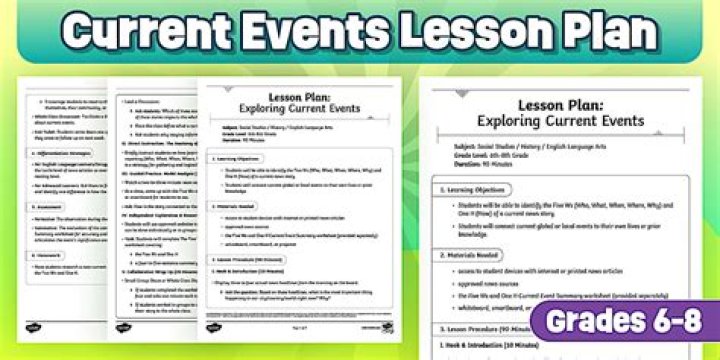 Current Events Lesson Plans PDF for Engaging Classrooms
