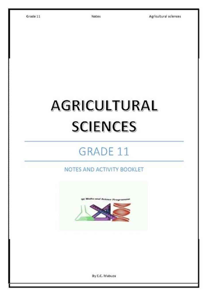 Free Curriculum for Agricultural Science Education Answer Key PDF