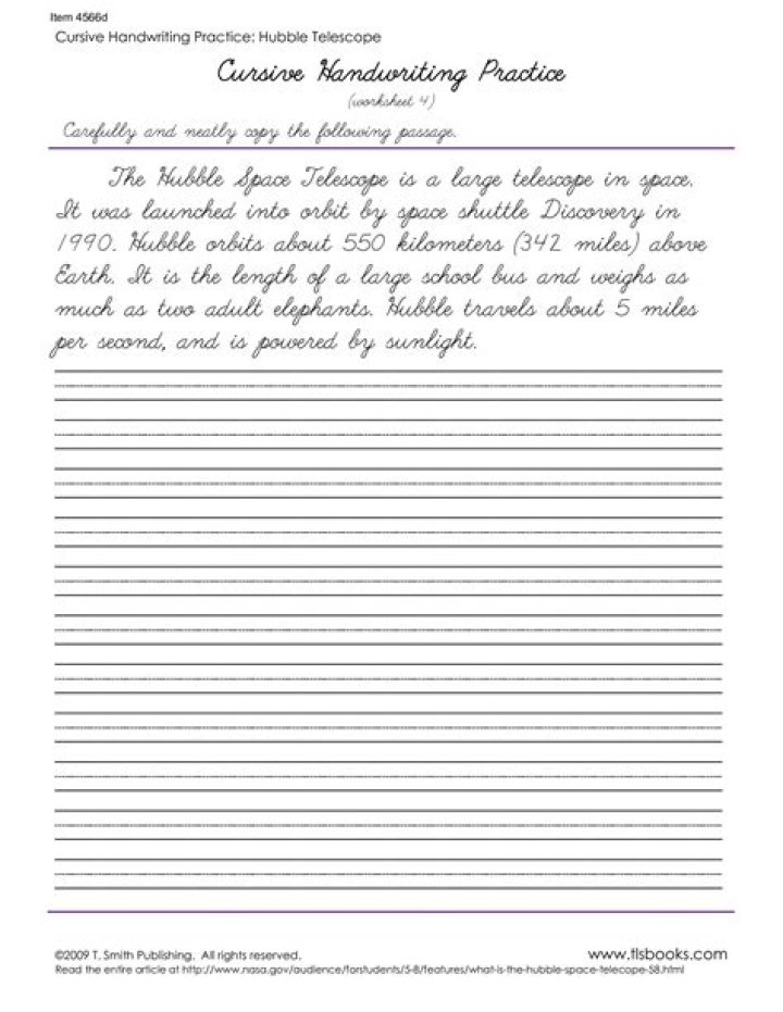 Cursive Handwriting Practice Paragraph Worksheets PDF Download