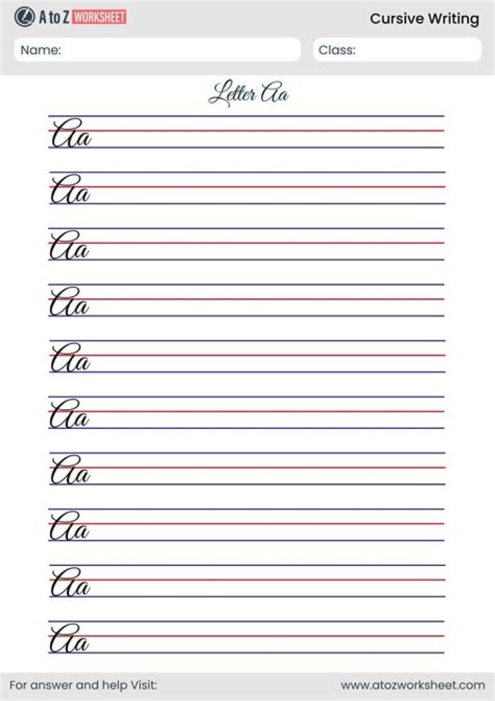 Download Free Cursive PDF Worksheets for Perfect Handwriting Practice