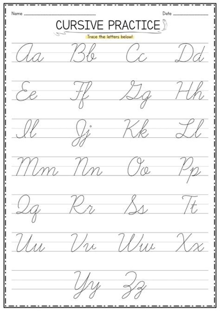 Download Free Cursive Sheets PDF for Perfect Handwriting Practice