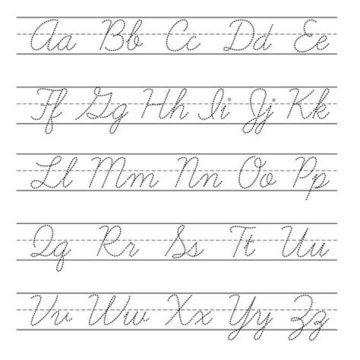 Free Cursive Writing Alphabet Worksheets PDF for Kids
