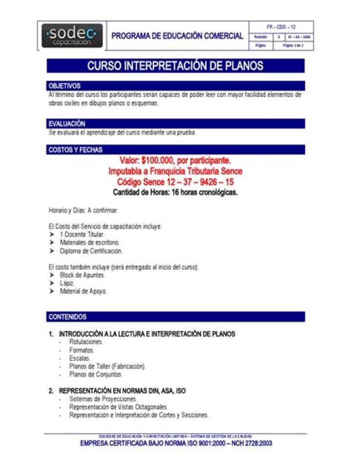 Curso Interpretación de Planos PDF: Domina la Lectura Técnica Sin Complicaciones