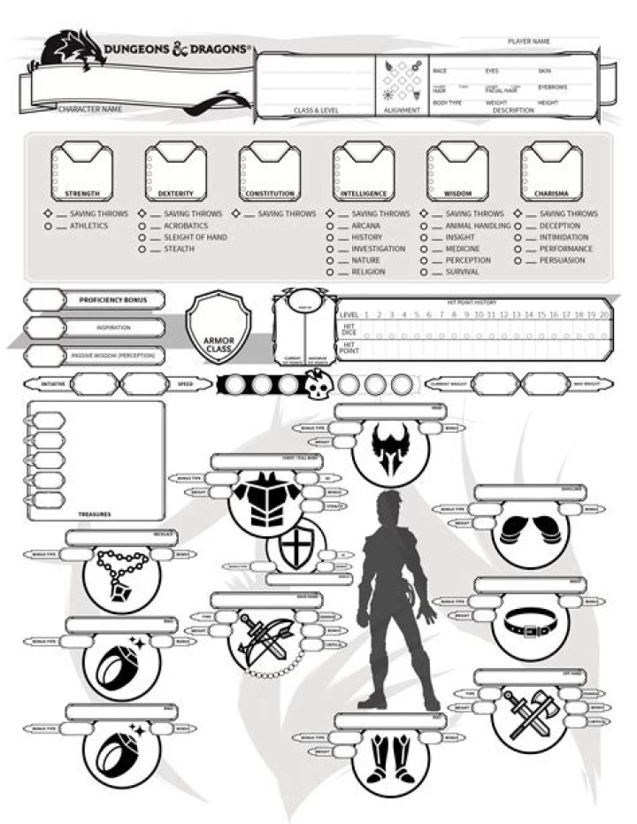 Custom Character Sheet PDF Templates for Writers & Artists