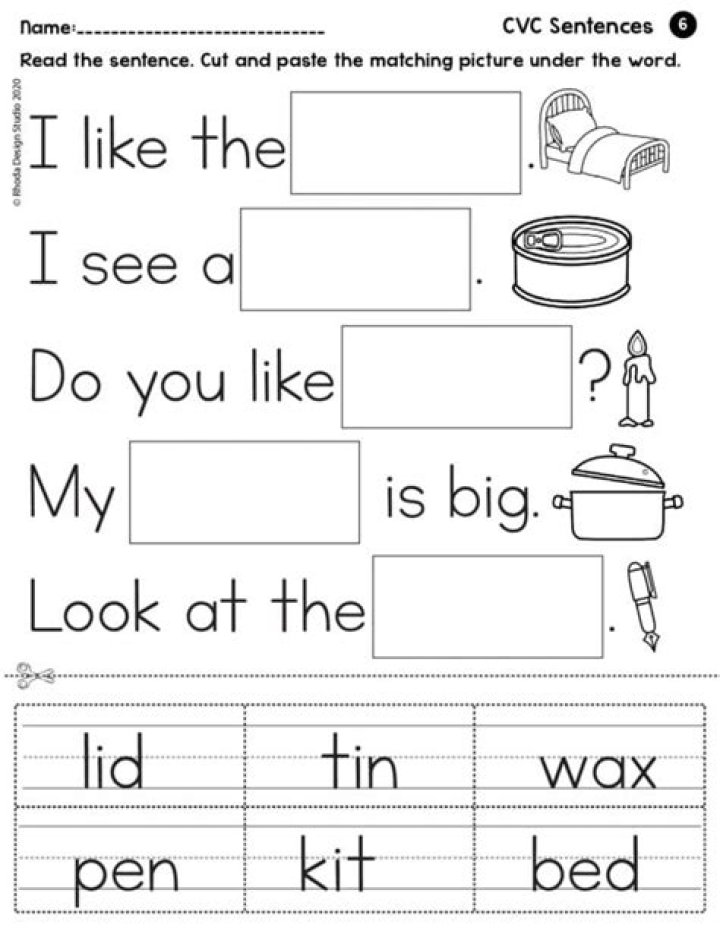 Free CVC Sentences Worksheets PDF – Instant Download for Early Readers