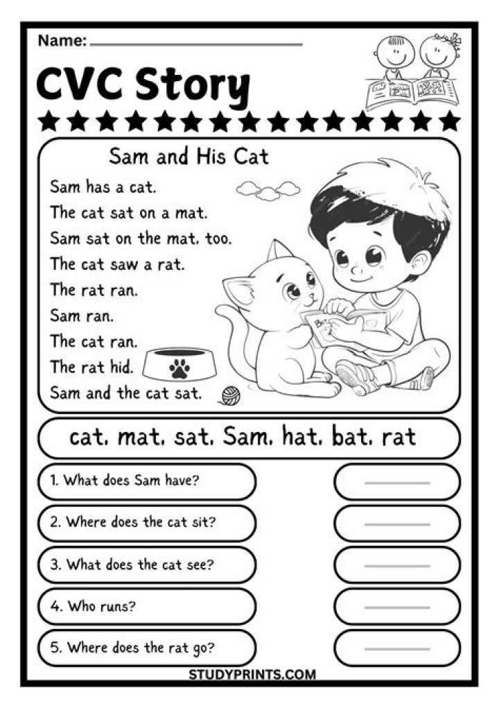 Free CVC Worksheets for Kindergarten PDF – Instant Download